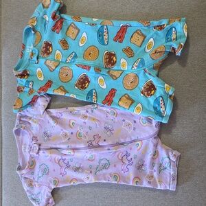 PJ Place Soft Purple And Blue Baby Romper